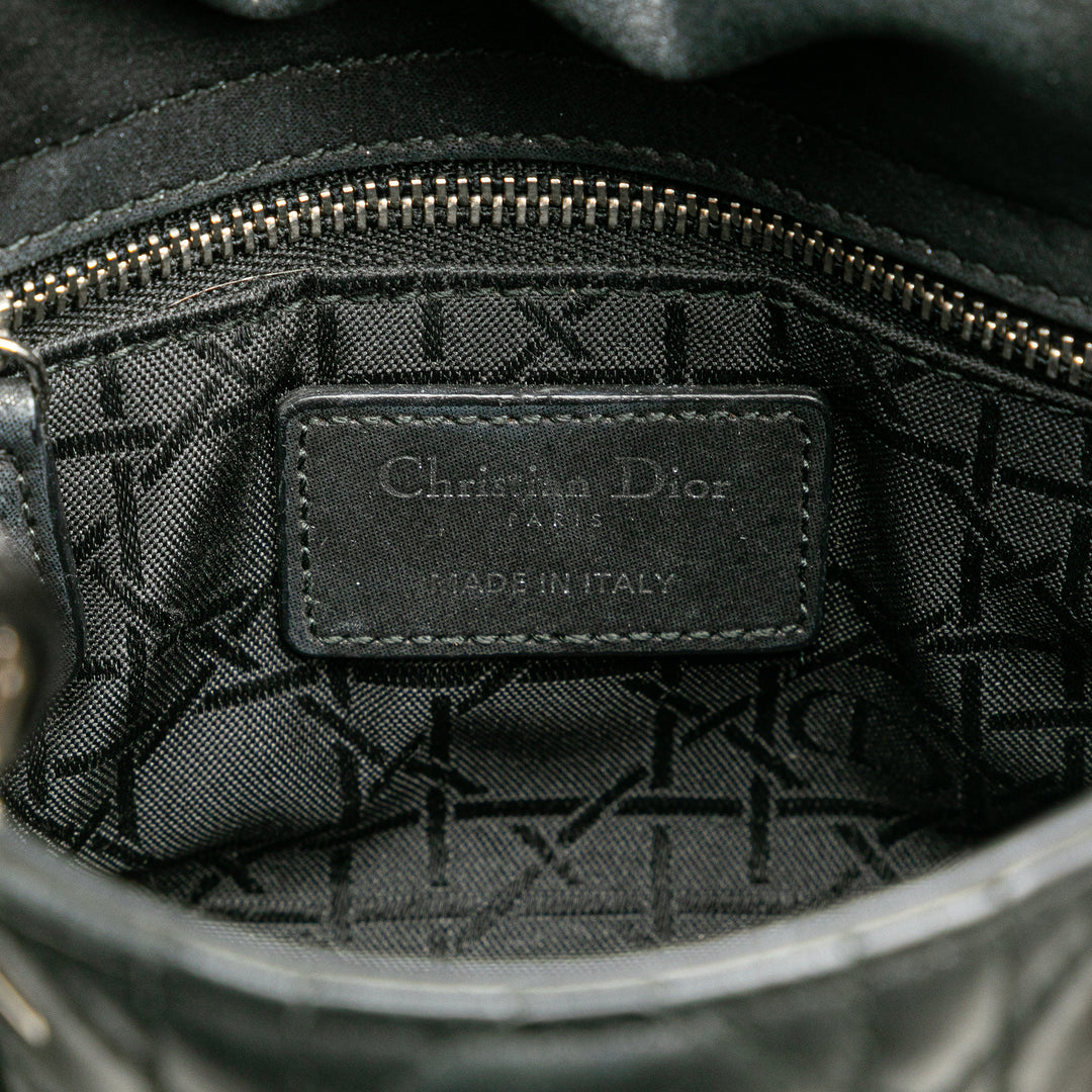 Mini Lambskin Cannage Lady Dior Black - Gaby Paris