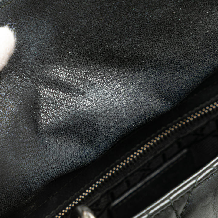 Mini Lambskin Cannage Lady Dior Black - Gaby Paris