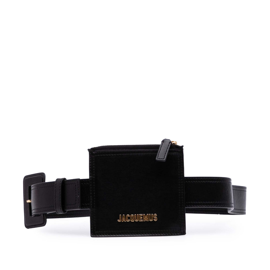 Leather La Ceinture Carree Belt Bag Black - Gaby Paris