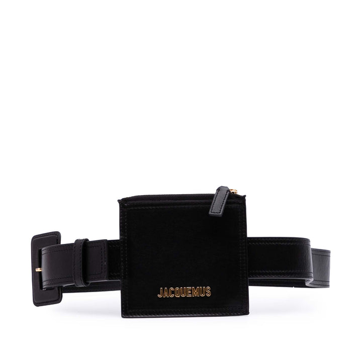 Leather La Ceinture Carree Belt Bag Black - Gaby Paris