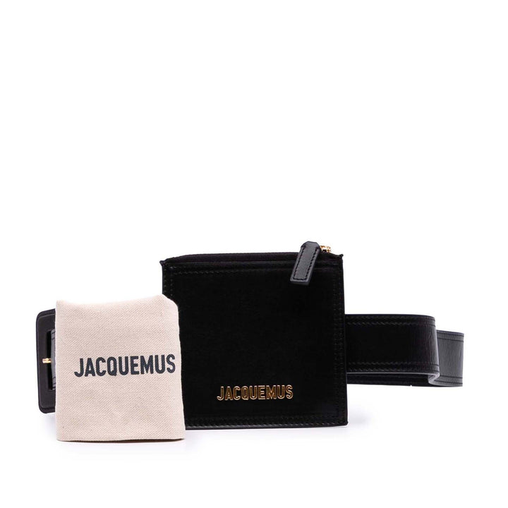 Leather La Ceinture Carree Belt Bag Black - Gaby Paris