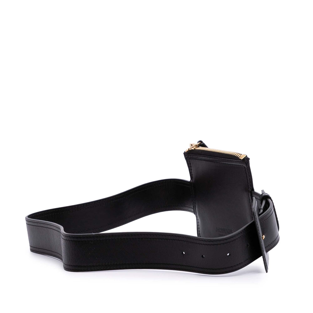 Leather La Ceinture Carree Belt Bag Black - Gaby Paris