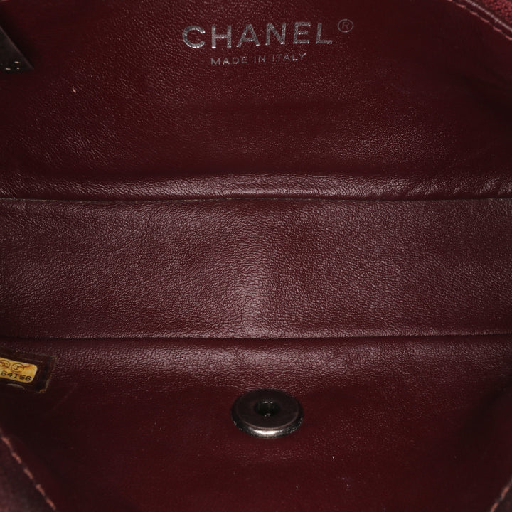Washed Lambskin Studded Metal Beauty Flap Red - Gaby Paris