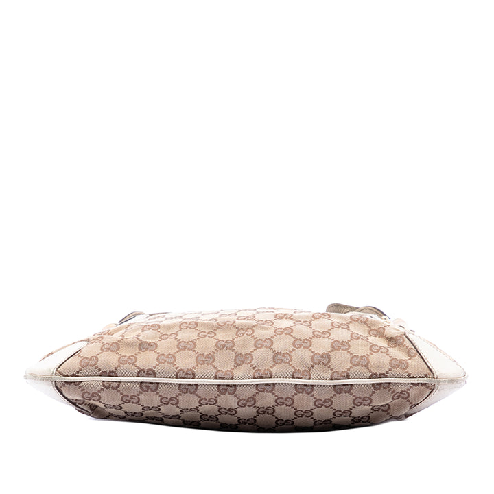 Gucci GG Horsebit Creole Hobo Sac Toile