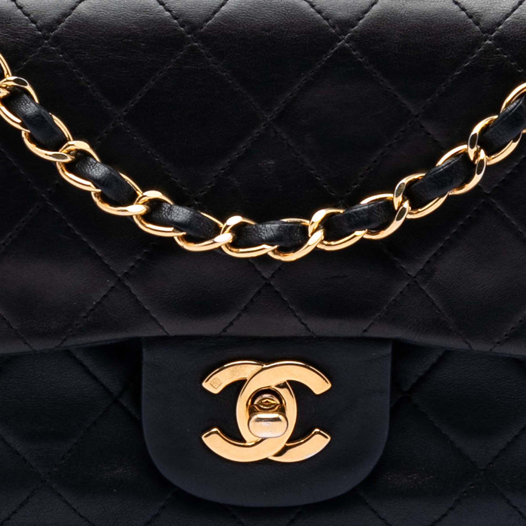 Chanel Small Classic Cuir d’agneau Double rabat