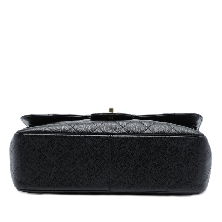 Chanel Classic Double rabat Jumbo Cuir caviar