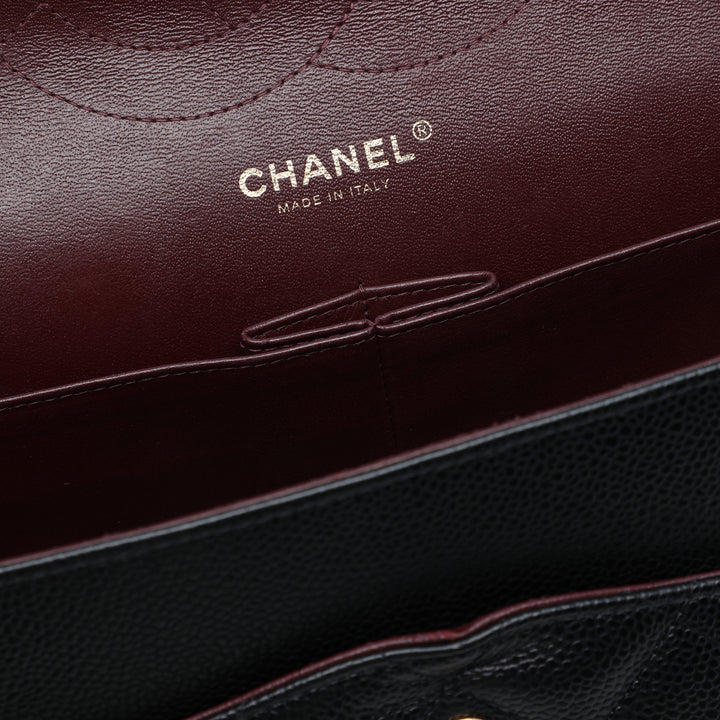 Chanel Classic Double rabat Jumbo Cuir caviar