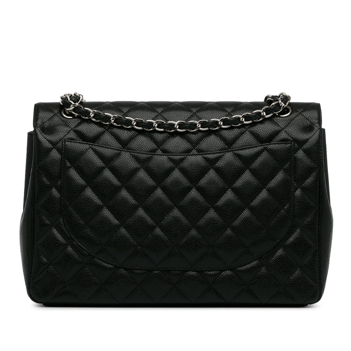 Chanel Maxi Classic Caviar Double Flap Black - GABY PARIS