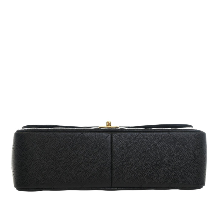 Classic Double rabat Jumbo Cuir caviar Noir