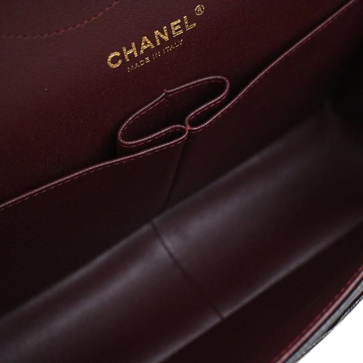 Classic Double rabat Jumbo Cuir caviar Noir