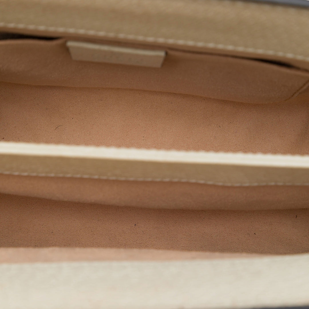 Gucci Sac bandoulière Web Ophidia Chaîne Petit Cuir de veau Blanc – vue 4 – GABY PARIS