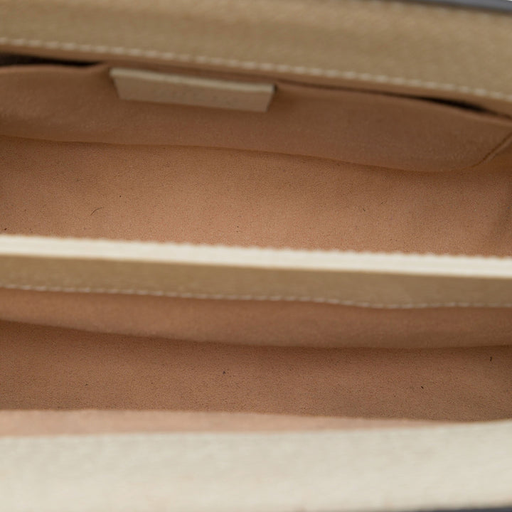 Gucci Sac bandoulière Web Ophidia Chaîne Petit Cuir de veau Blanc – vue 4 – GABY PARIS