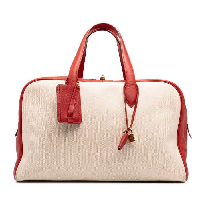 Hermès Victoria 43 Clémence Rouge – vue principale – GABY PARIS