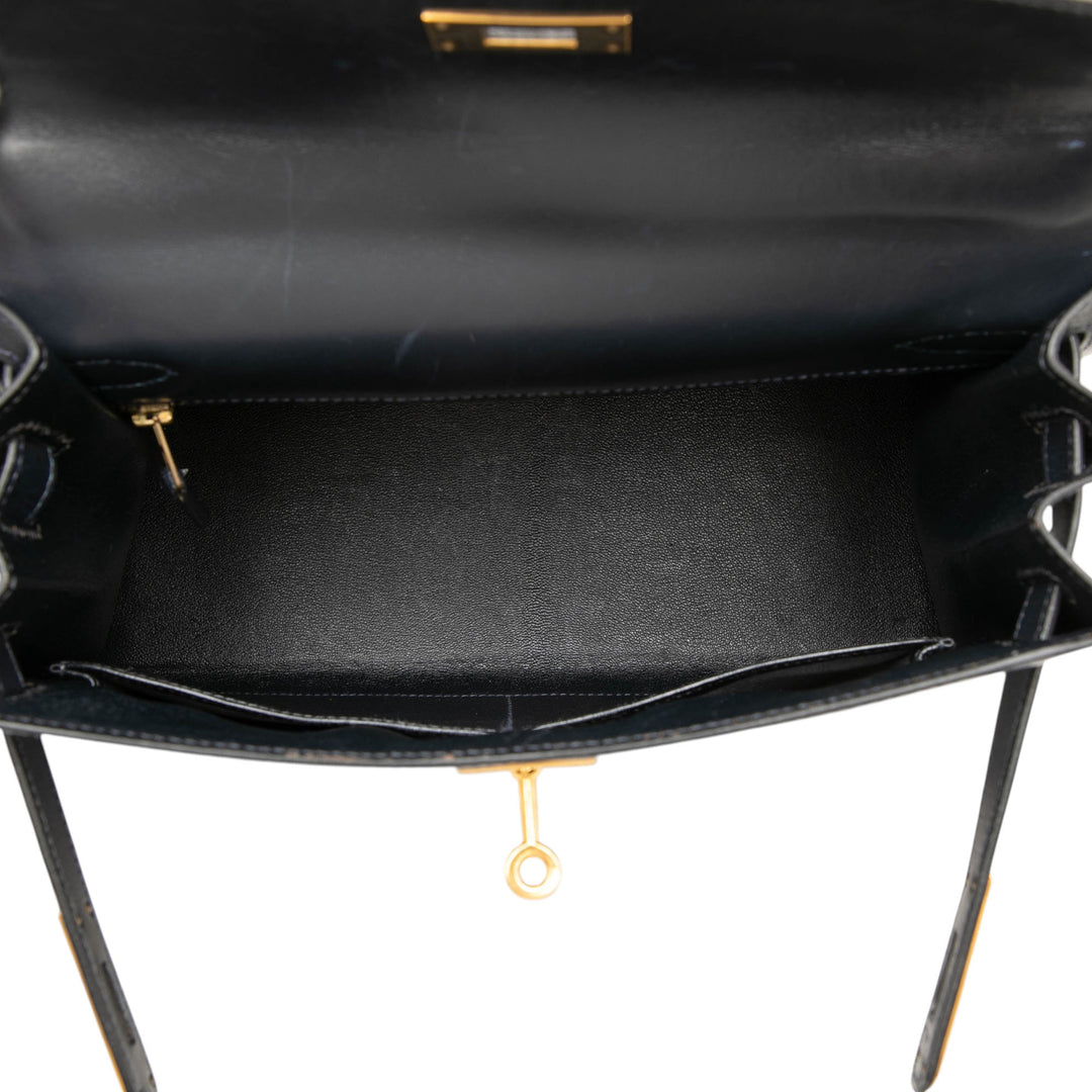 Hermès Box Veau Kelly Sellier 28 Box Noir – vue 4 – GABY PARIS