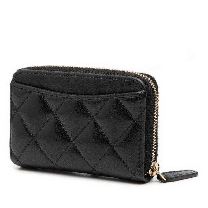 Chanel CC Matelassé Cuir de veau Zipped Coin Purse – GABY PARIS Authentique