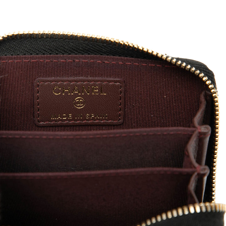 Chanel CC Matelassé Cuir de veau Zipped Coin Purse – GABY PARIS Authentique