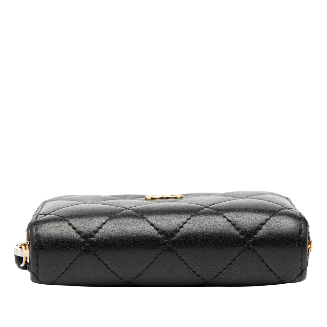 Chanel CC Matelassé Cuir de veau Zipped Coin Purse – GABY PARIS Authentique