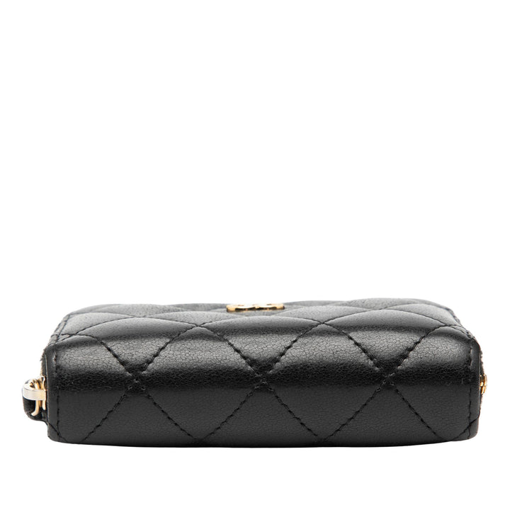 Chanel CC Matelassé Cuir de veau Zipped Coin Purse – GABY PARIS Authentique