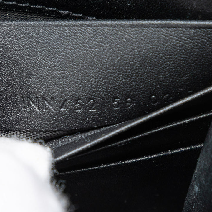 Saint Laurent Smooth Cuir de veau Monogram Kate Pompon Chain Portefeuille