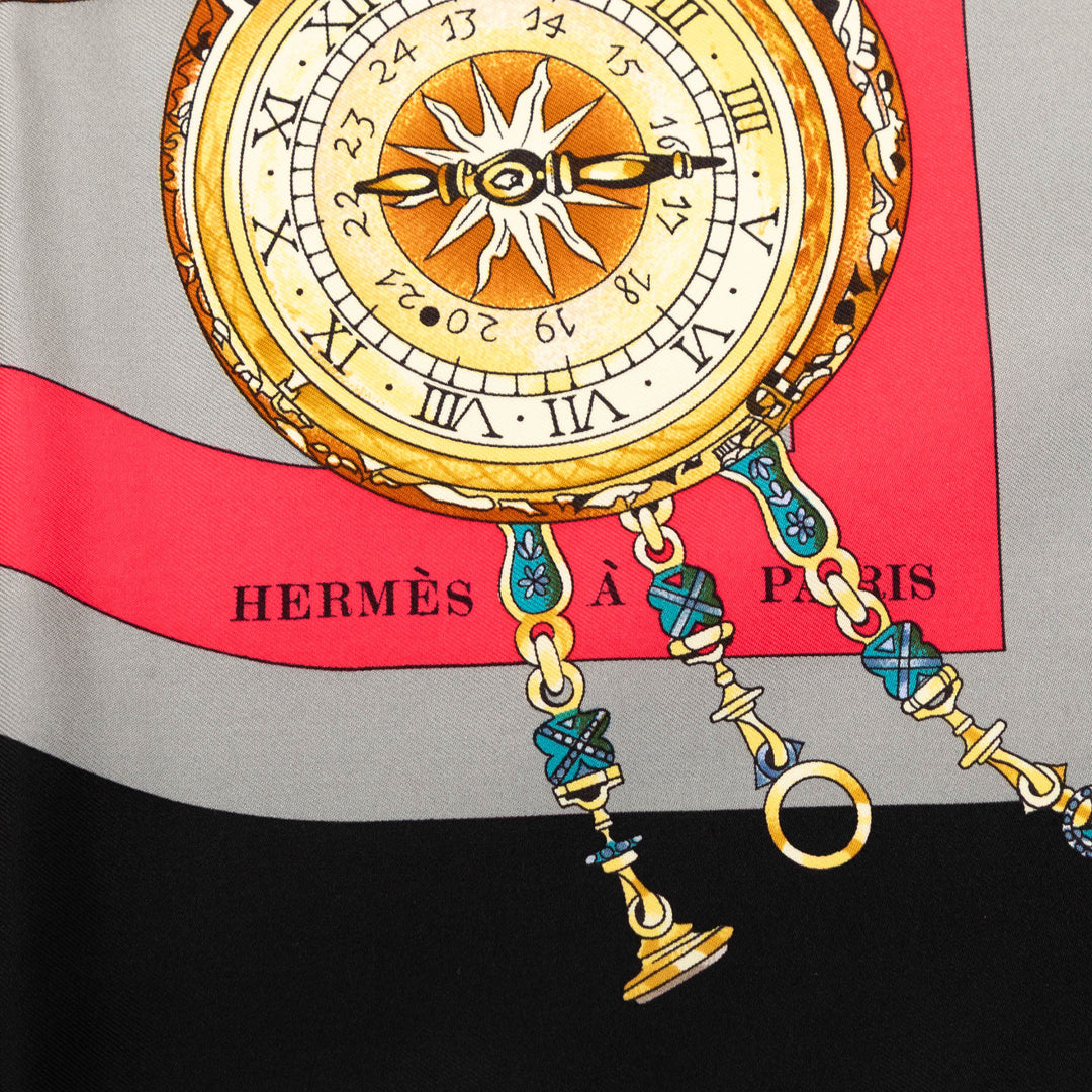 Hermès Parmi Les Fleurs Je Compte Les Heures Soie Foulard 90