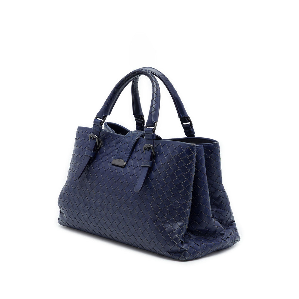 Bottega Veneta Sac à main Intrecciato Roma nappa Petit Bleu – vue 2 – GABY PARIS