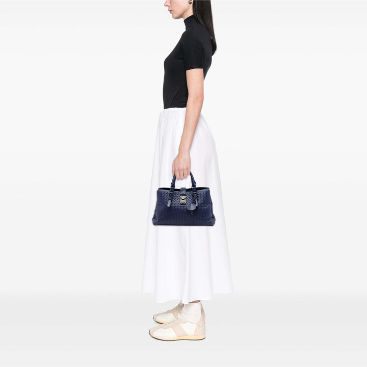Bottega Veneta Sac à main Intrecciato Roma nappa Petit Bleu – vue 6 – GABY PARIS