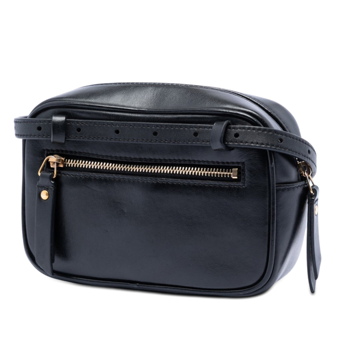 Saint Laurent Mini Matelasse Cuir de veau Monogram Lou Pompon Sac caméra