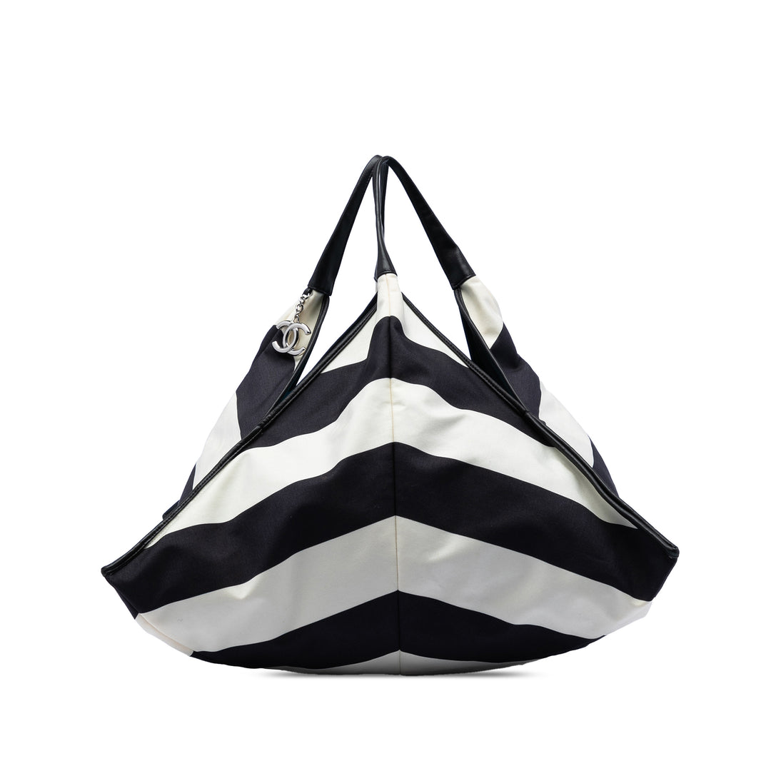 Chanel CC Toile Stripe Cabas