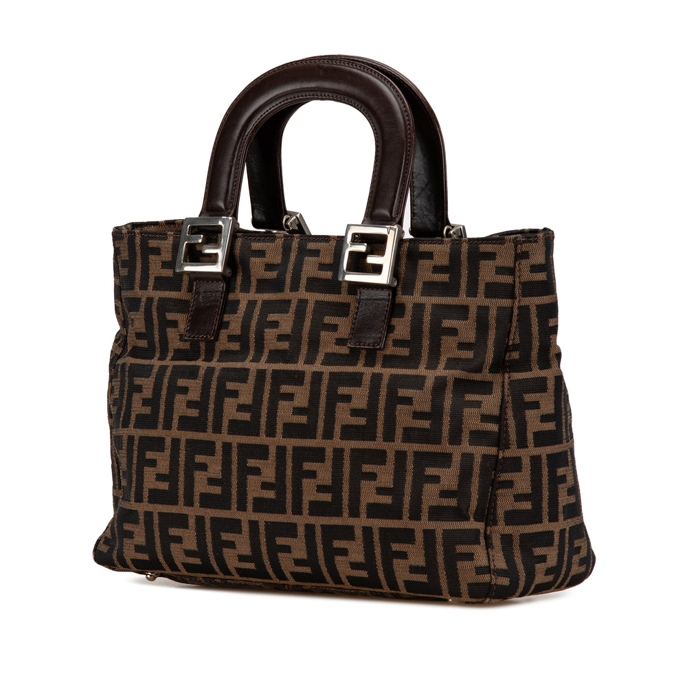 Small Zucca Canvas Twins Tote Brown - Gaby Paris