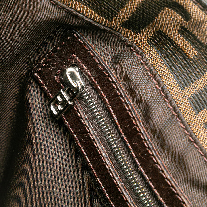 Small Zucca Canvas Twins Tote Brown - Gaby Paris