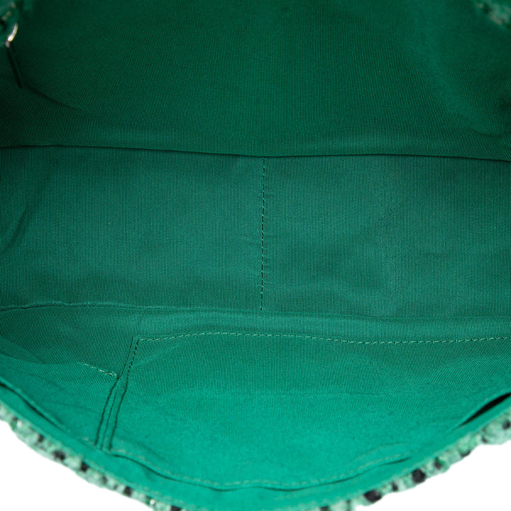 Chanel Matelassé Reissue 2.55 Easy Messenger à rabat Jumbo Tweed Vert – vue 4 – GABY PARIS