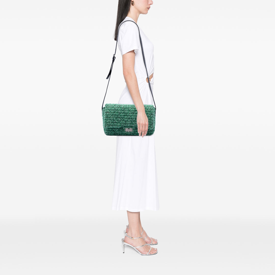 Chanel Matelassé Reissue 2.55 Easy Messenger à rabat Jumbo Tweed Vert – vue 6 – GABY PARIS
