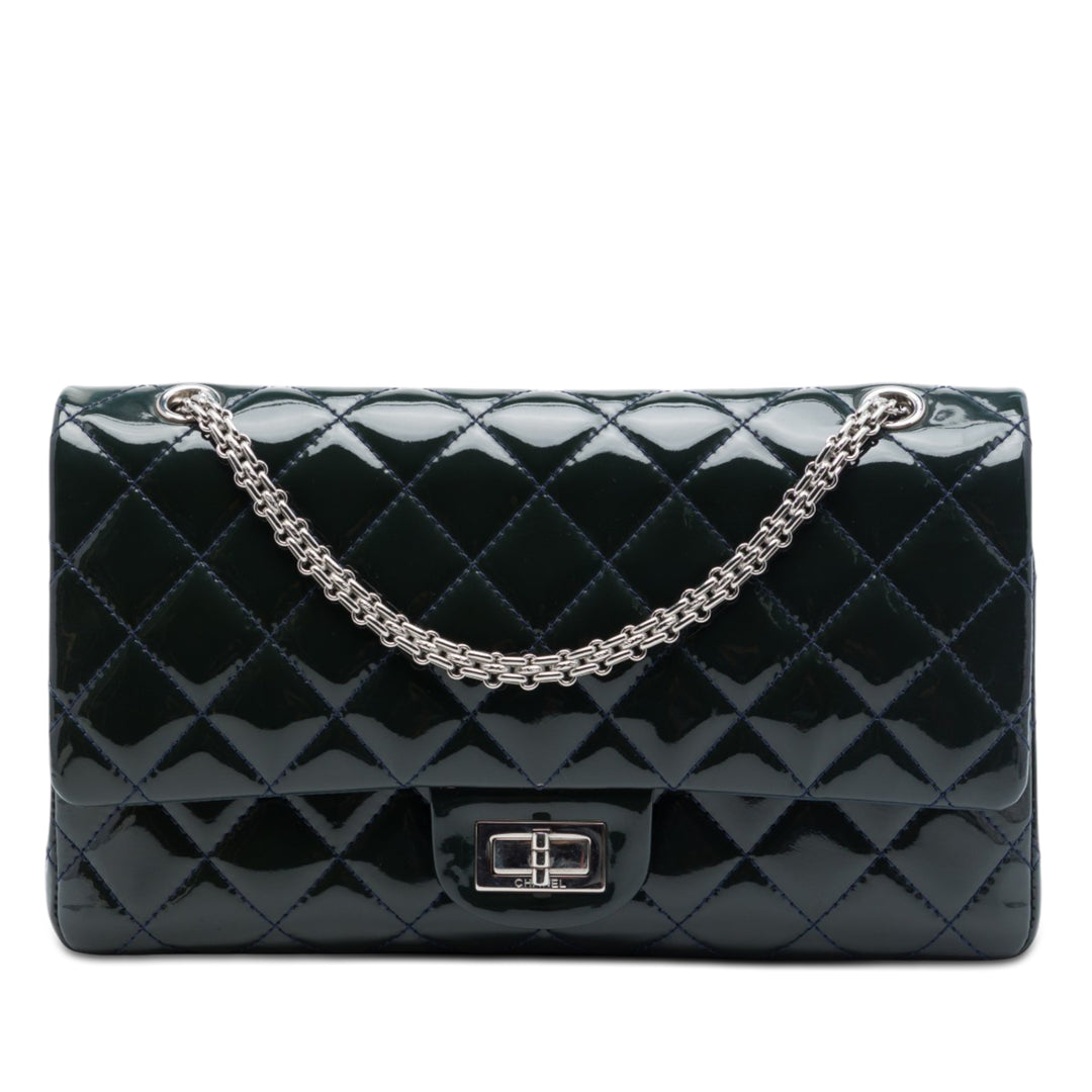 Chanel Matelassé Cuir verni Reissue 2.55 Double rabat 227