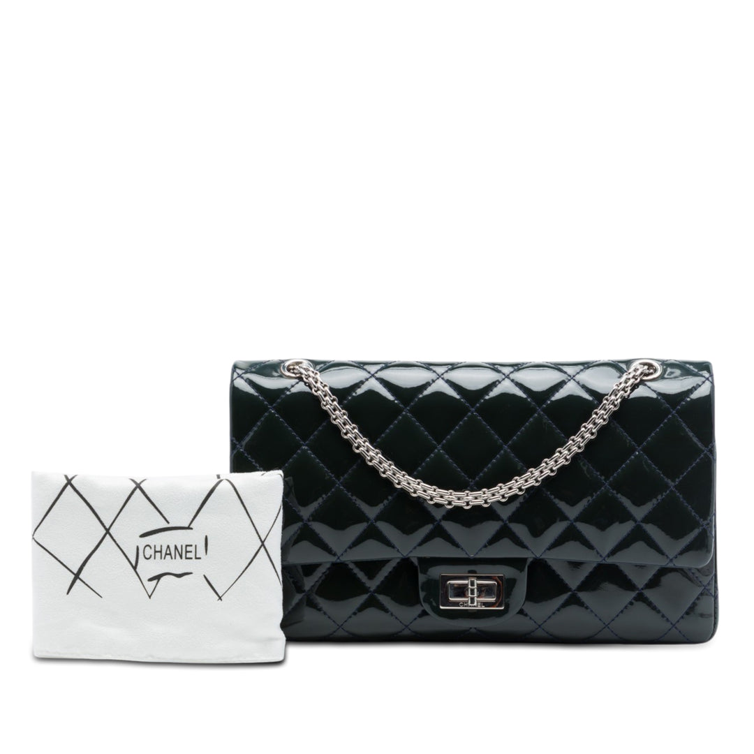 Chanel Matelassé Cuir verni Reissue 2.55 Double rabat 227