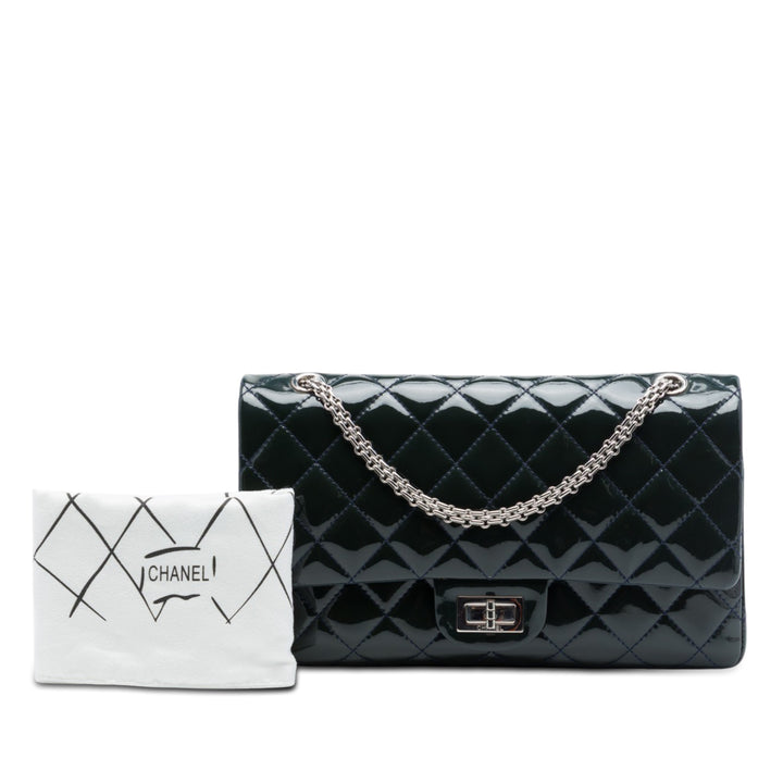 Chanel Matelassé Cuir verni Reissue 2.55 Double rabat 227