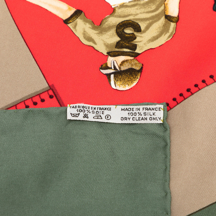 Hermès Le Monde du Polo Soie Foulard 90