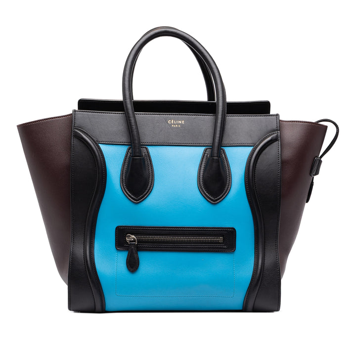 Celine Tricolore Luggage Cabas Micro Bleu – vue principale – GABY PARIS