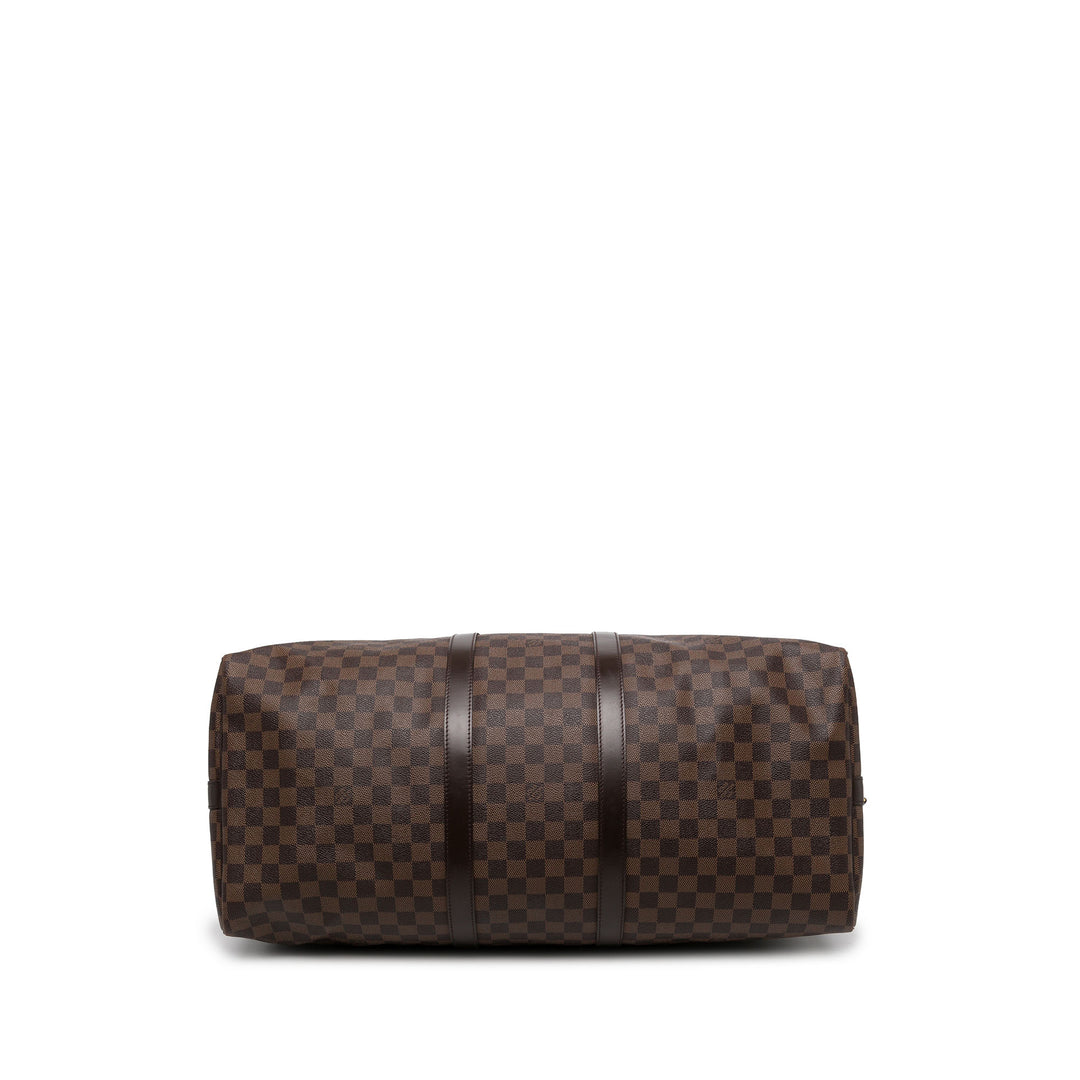 Louis Vuitton Sac de voyage Keepall Bandouliere 55 Damier Ébène Marron – vue 3 – GABY PARIS