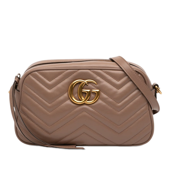 GG Marmont Matelasse Sac Petit Cuir de veau Marron