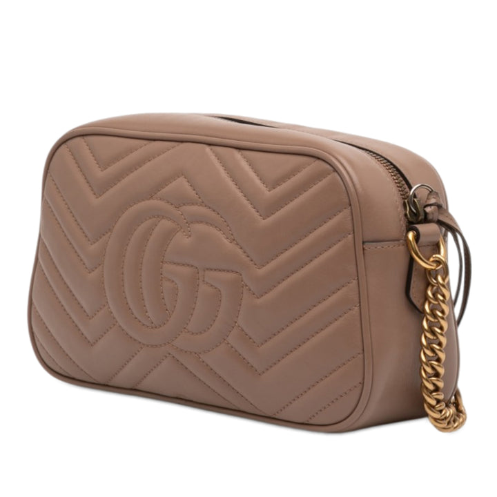 GG Marmont Matelasse Sac Petit Cuir de veau Marron