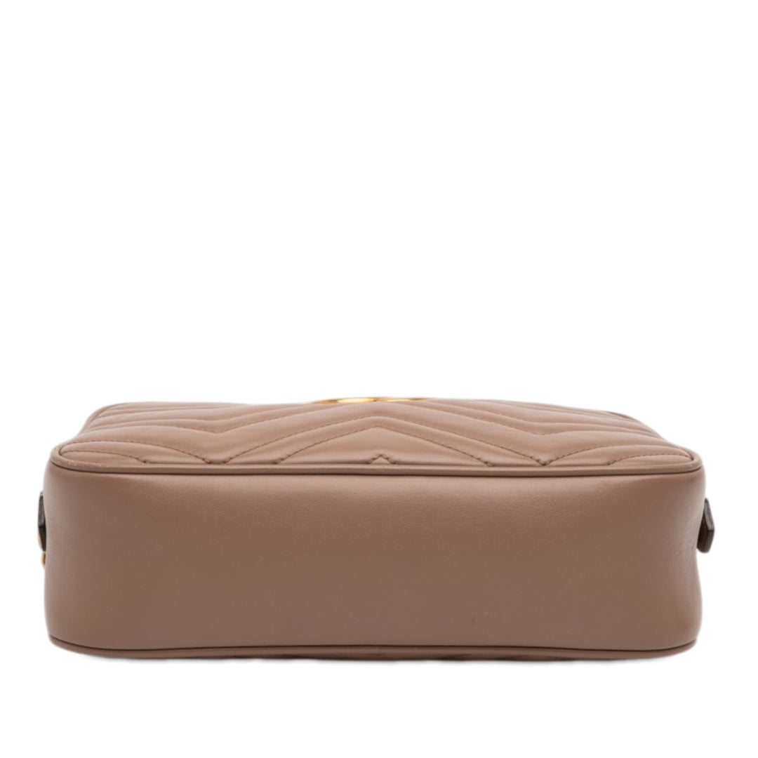 GG Marmont Matelasse Sac Petit Cuir de veau Marron