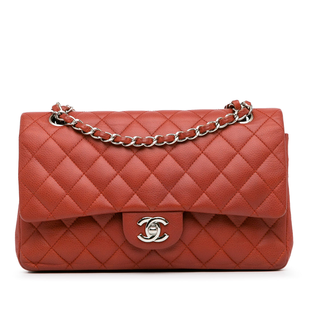 Medium Classic Caviar Double Flap Red - Gaby Paris