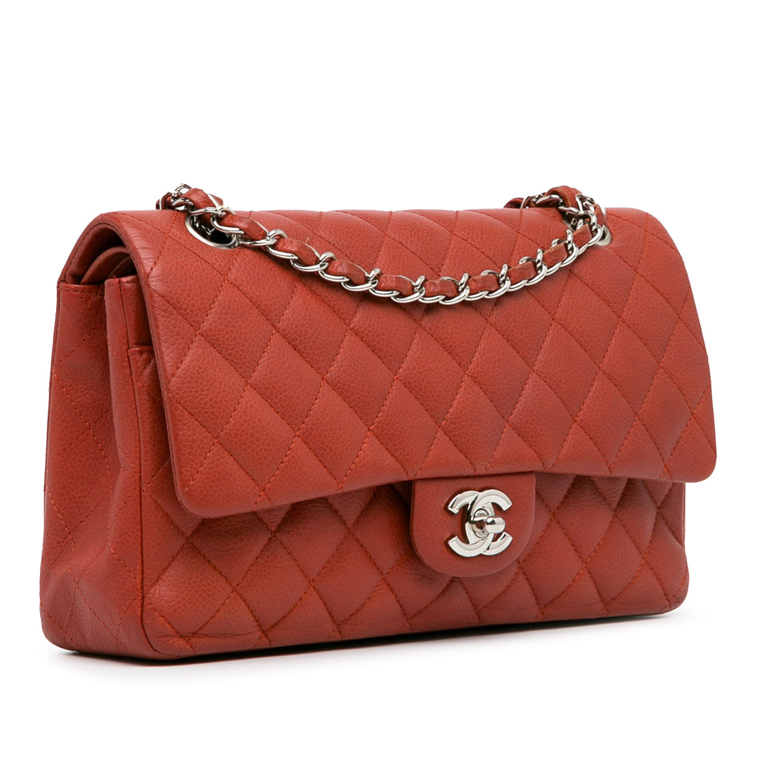 Medium Classic Caviar Double Flap Red - Gaby Paris