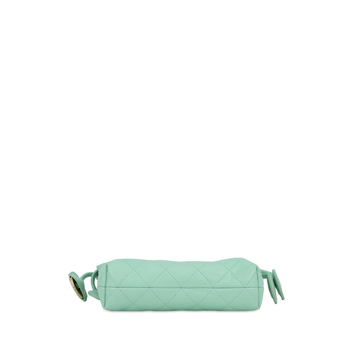 Chanel CC Matelassé Cordon Pochette Cuir d'agneau Vert – vue 3 – GABY PARIS