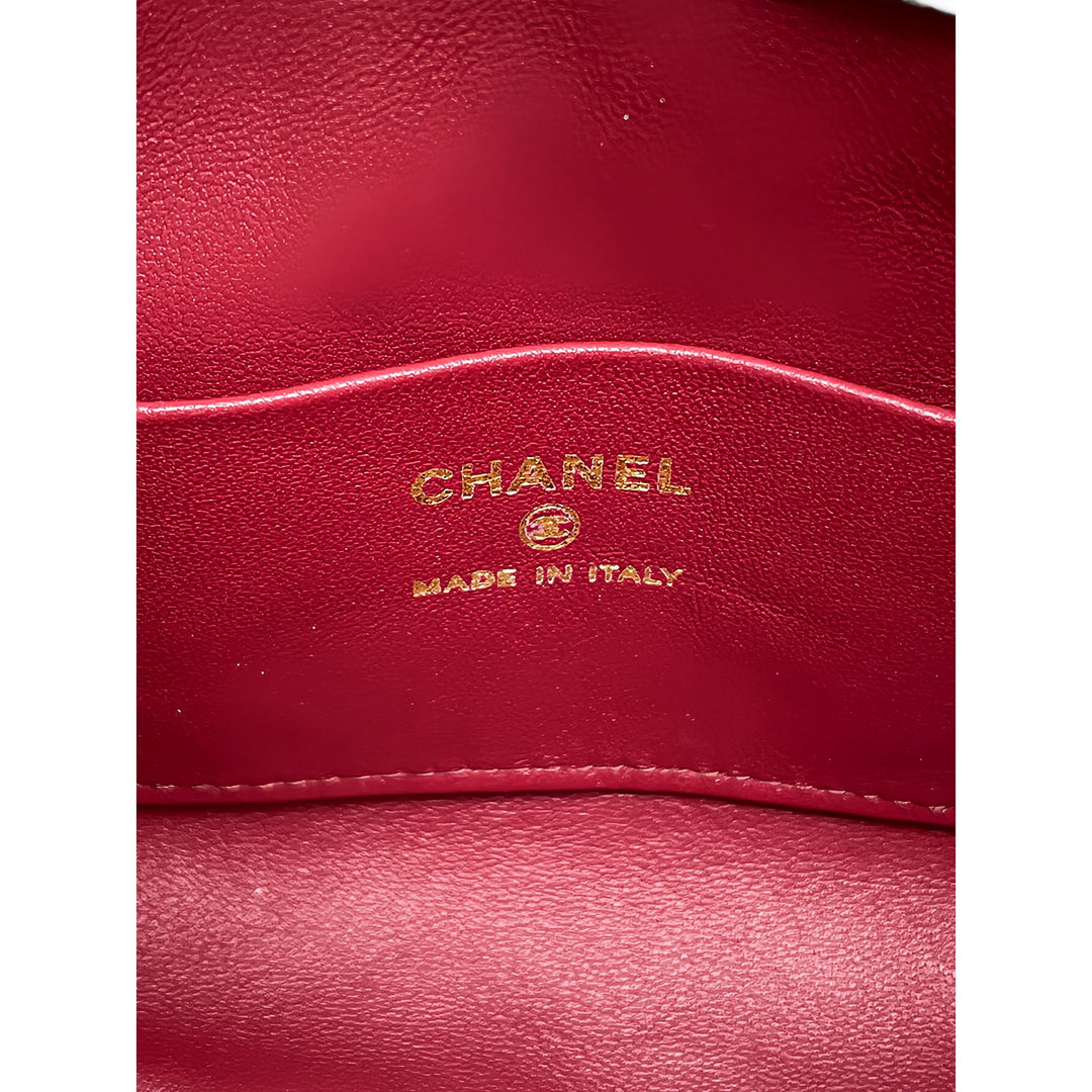 Chanel CC Matelassé Cordon Pochette Cuir d'agneau Vert – vue 5 – GABY PARIS