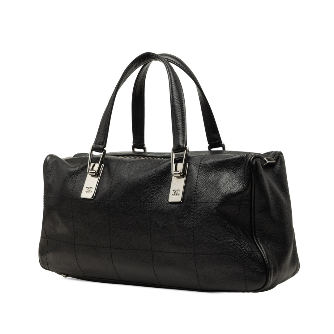 CC Carré Stitch Sac Cuir caviar Noir