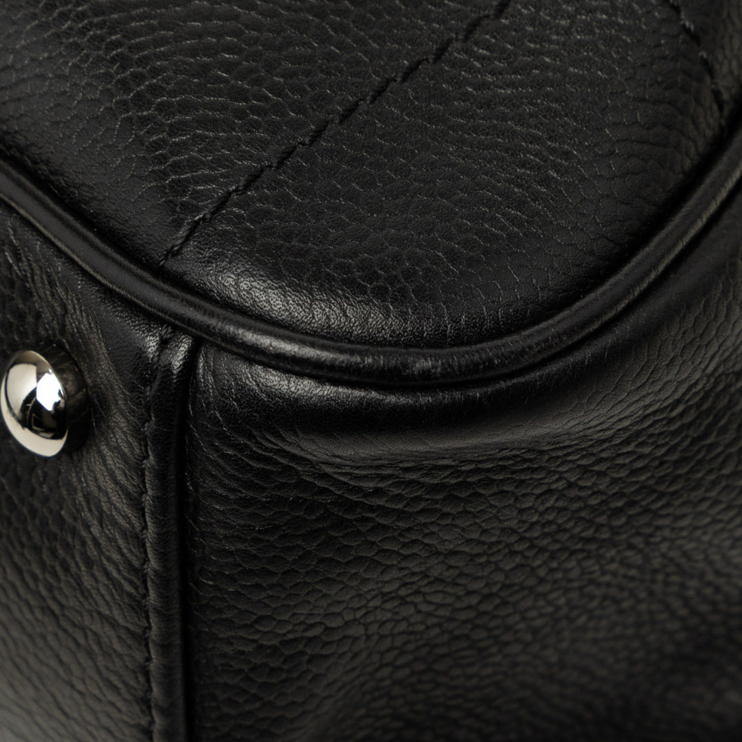 CC Carré Stitch Sac Cuir caviar Noir