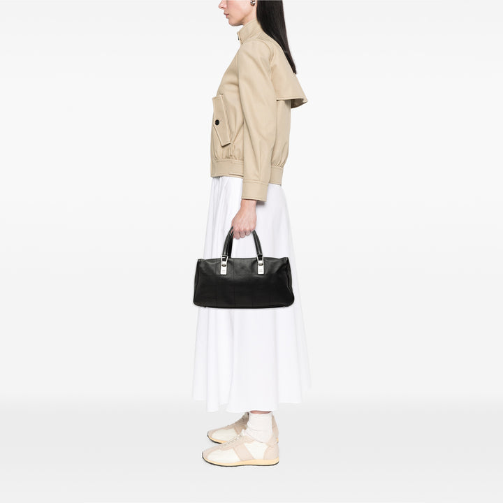 CC Carré Stitch Sac Cuir caviar Noir