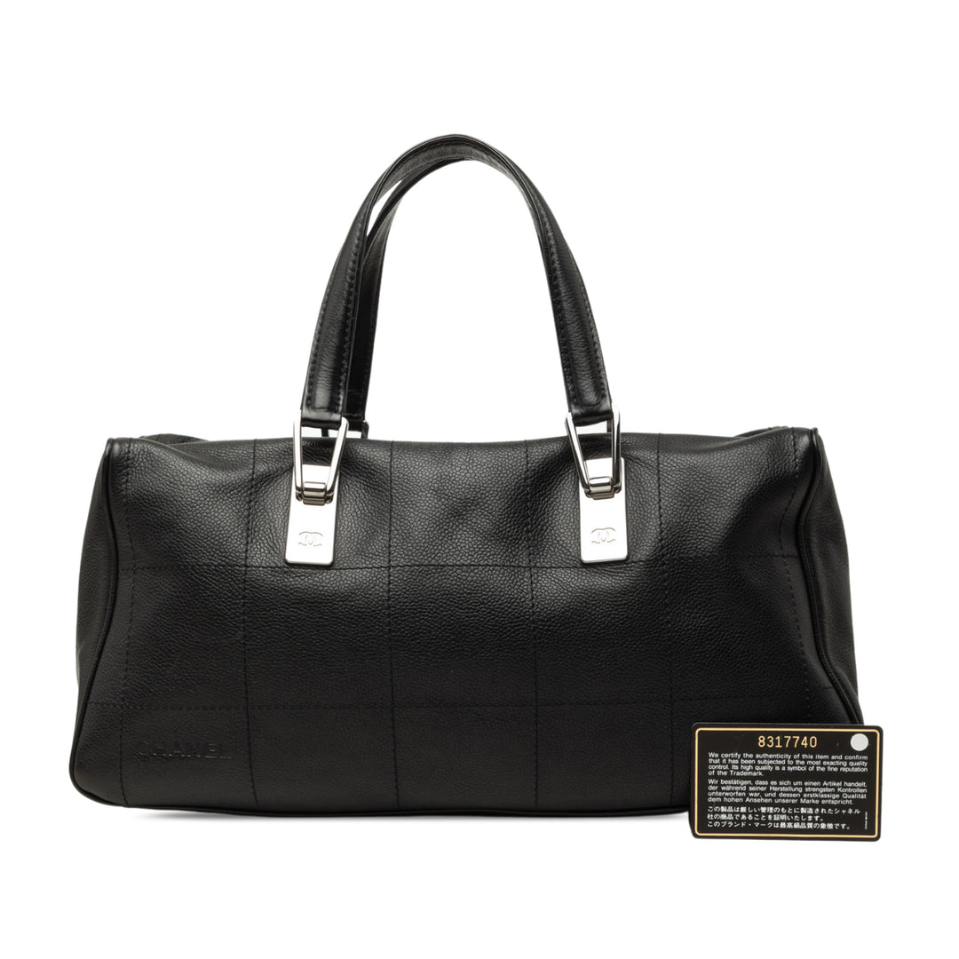 CC Carré Stitch Sac Cuir caviar Noir