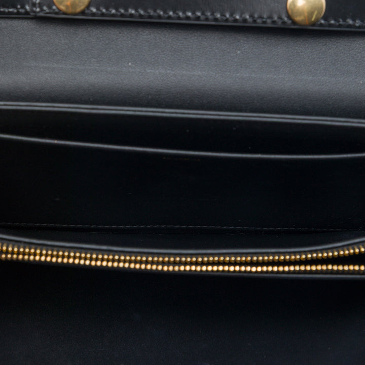 Celine brillant Cuir de veau Strass Triomphe Trapeze Sac bandoulière